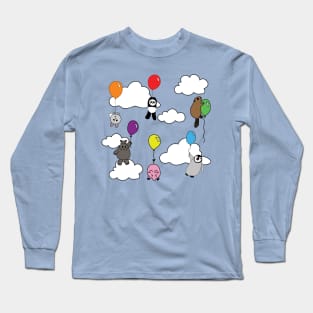 Animals with Balloons Long Sleeve T-Shirt